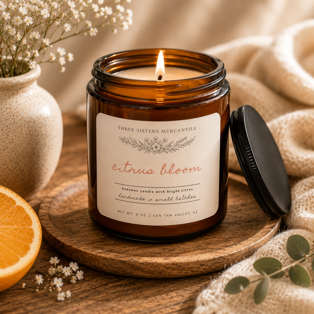 Handcrafted Beeswax Candle